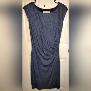 Ann Taylor Loft Side Shirred Lined Knit Dress